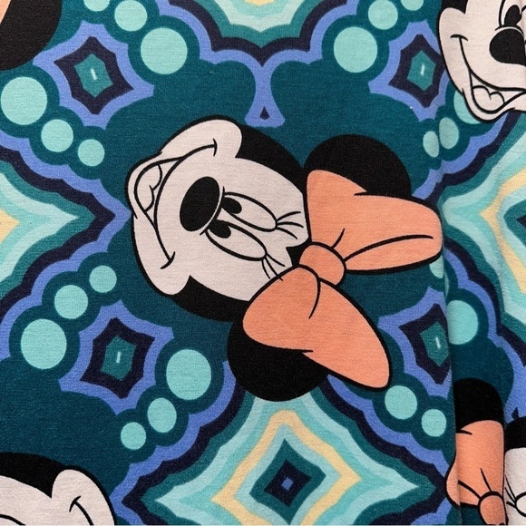 Disney LulaRoe Irma Mid-Sleeve Stretchy High-Low Tunic Minnie Mouse Teal S 6-8 - Picture 10 of 17